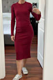 After being disappointed by Shein several times, I was hesitant to purchase from this company. I read several reviews and researched about the company. This was my first purchase, and I was very impressed. I thought this would be a thin, flimsy fabric, despite the description of a "sweater dress". But the fabric is actually pretty thick and seems good quality. It is what it says it is - a sweater dress. It's soft and fits really well. It can be dressed down or dressed up - very versatile. I purchased size S and the fit is great! It's not too tight and very comfortable. - Anastassia H.