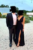 I received so many compliments while wearing this dress! It's very flattering and comfortable. I did have to get mine altered at the shoulders and at the bottom to take in the length and excess cloth in the chest area, but it was a super easy fix. I highly recommend! It's a great dress for a variety of events! - Caitlyn C.