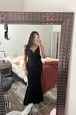 Normally with dresses, I am a medium, but with Lulus, I'm usually a large; I've noticed. I would say size up one to two sizes with this dress! I think it's so lovely and gorgeous, but I got a large first. It fit, but it was a little snug in my hips/butt, so I sized up and it is perfect :) (pics are with the size large on so you can see it's a little tight) - Brooke D.
