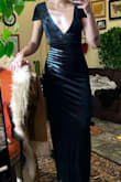 This dress is really really great. It was a tiny bit tight in my butt and a tiny bit loose in the waist, but I make clothes so I'm more particular than the average person. I need 4" heels in this for it to not drag (I'm 5'4"). - Shannon P.