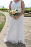 I wore these adorable heels to my wedding, which ended up being in the grass. I was comfortable standing there in the grass and not having to worry about a tiny heel sinking into the soft ground. They were simple, as my dress was heavily beaded and I loved them. - Denise W.