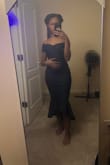 The dress fits like a glove! The material feels nice and stretchy to fit your shape perfectly. Not cheap at all. Small chest friendly! I cannot wait to wear this to my office holiday party because I feel like I will be comfortable enough to dance and work the room! - LauraLee L.