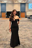 True to size. Had it hemmed, but everything else is perfect. - Carol A.