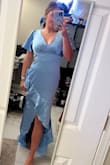 I just received the dress, and so far I am very pleased with it. The only thing is it may be slightly too long, but I have not tried it on with heels yet. It is super flattering but still elegant. - Maddie R.