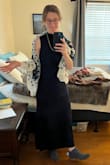 Love the knitted fabric and high collar! - Sydney B.