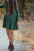 Bought this for a family photoshoot. Colour looked really nice. Perfect for a fall photoshoot. Hem of the dress is a bit asymmetrical in the front. I don't know whether that is intended. Other than that, it is a perfect dress. - Chaithanya K.