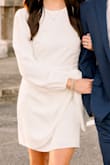 This was the perfect dress for fall engagement pictures! Classy and timeless. Loved the tie details. I have problems with dresses being too short, but this one was the perfect length for me! - Grace S.