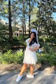 I absolutely love this dress! I wore it to Disney for my bachelorette and got so many compliments on it! It was big in the bust and longer than I would've liked. I would've sized down but they were sold out. Despite it not being a perfect fit it was beautiful and I loved getting to wear it! - Cierra R.