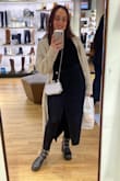 Really cute, light weight jacket. It's a piece that can bring your outfit together. I wore it for my sister's birthday. We spent the day out walking the city. The sweater is comfy! - Laura F.