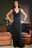 This dress really is amazing and drapes, not hug the body. It feels and looks so much more expensive than it is it may be my new go-to black dress. - Melissa W.