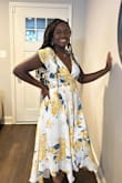 Loved the dress! Was a bit loose at the chest area, but a medium would have been small. Received so many compliments. Good quality. We would recommend. - Josiane K.