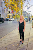 I purchased this for a rehearsal dinner and will definitely wear it again! The velvet was perfect for fall! The fit is perfect and leaves a little room around the waist because there are pockets and a sash! I'll be wearing it again for a birthday dinner! - Kendra C.