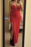 Buy this dress. Buy it. Now. Do it. I looked incredible. I may never look better than when I'm in this dress.. It's a little tight but has to be for a strapless. Needed a buddy to zip me up. - Ro M.