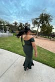 I loved this dress! I felt so comfortable, and it looked really expensive. The fabric is thick and stretchy. - Cindy D.