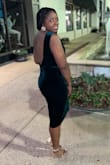 The dress was super comfy, soft, and had some stretch to it. Perfect for dinner, reception, etc. - Andrea T.