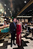 I wore this dress for a night out with my boyfriend for our anniversary. It fits perfectly and looked so good and flattering! I love the slit and the velvet material. I got so many compliments throughout the night! I was afraid it would be too long, but it was actually perfect. - Mariah C.