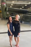 Dress fit well overall but was SUPER short on me; butt cheeks were barely covered. Ended up giving it to my friend who is shorter (5'2) and it was perfect on her. I'm the blonde and she's the brunette in the picture. - Carolyn S.