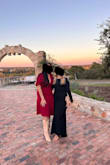 Loved this dress! I ordered both large and medium and decided to go with medium due to length. So comfortable and perfect for a fall/winter wedding. Received multiple comments throughout the night! - Amber S.