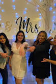 The most beautiful reception dress. I had a very intimate wedding reception and really loved this dress. It is very comfortable and simple/elegant. Really love this dress!!! Will be buying in other colors!!! - Abigail A.