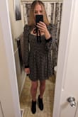 This dress is so cute. It took me a minute to get the neck tie part right, but it's worth it. - Laura M.