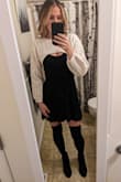 This is one of my favorite purchases from LuLu's. It's versatile, soft, and allows me to wear some of my summer dresses in colder temperatures. Definitely size down. I wish they had this exact sweater in more colors! - Laura M.
