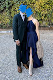 In love with this dress. So flattering, very elegant. The material is not silky, it's like a stiff taffeta, which wasn't what I expected, but it still looked great on. - Caroline N.