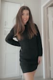 I was sold on this for how versatile it is. I love the option of having a v-neck or not. This dress is so cute. It's the perfect basic. I've been looking for a sweater dress that didn't go down to my knees and this is it. It's still slouchy without being too oversized. - Lauren L.