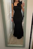 Love this! Requires significant hemming for my 5'4" with 3.25in heels. Which is running me an additional $60! Wish the dress had a more fun back but needed to get a dress for a wedding and was running out of time! - Michelle G.