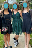 My daughter picked out his dress for her friend's Bar Mitzvah. I was worried it would be too low cut, so we got a black bandeau to wear under it. It worked out perfectly. She felt comfortable and had fun dancing all night with her friends in it. - Devon M.