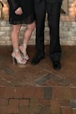 The platform and heel work perfectly together to give you the height with comfort. The straps feel sturdy and didn't dig into my legs or loosen all night, even after dancing. - Crystal C.