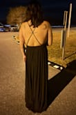 Easy to choose a size because the zipper only goes to the hips with the open back design, I was between the large and XL so I sized up and it fit perfectly! Was a little too long but that can be fixed with a quick hem- favorite part was the cross cross back, super flattering! - Christine S.