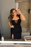 This dress was so comfy and perfect! It was for a Marine Corps ball. So, I added some mesh to be a little more covered, but it was perfect with or without! The V is very structured and held the girls up all night! Love love and highly recommend! - Caroline R.