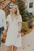 Loved this dress. It was light, comfortable, and fun. It's a very deep v so no bra, but I didn't have issues with that - Nicole M.