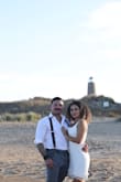 I wore this dress for my wedding at the courthouse and also for my engagement pictures. I got it in white. The dress fit perfectly on my curves. I love it! - Lucilia C.