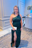 I love the emerald color, it's a darker shade. It's elegant and flattering on a curvy body. - Kristin A.