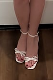 I loved these shoes. I wore them to my homecoming. They were simple but so elegant, and I got so many compliments. Despite their low price, they were dependable, and I wasn't worried about the heels giving out during dancing or anything. Slightly too large, but a smaller size would be too small. Overall, great shoes. - Hannah H.