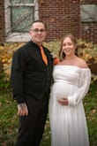 I wore this dress for our wedding while 25 weeks pregnant. The dress was a little long and I could have sized it down. Other than that, it was perfect. - Shannon H.