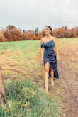 I ordered this dress in light green for spring and decided to get it again for a winter wedding. Where the seam is: the zipper would rip open: not allowing for the dress to close. We ran to the bathroom and pinned it 3 separate times before just having to change. Not sure if this is an everyone problem or just this particular dress; also ordered wayyy in advance so can't return but DEFINITELY LOVE THE FIT/COMFORT/MOVABILITY - Nicole S.