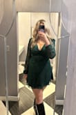 Very cute and flattering! Comfortable too. The material of the dress is okay and the zipper is a little finicky. Not too short for a tall girl either. - Hannah M.