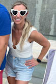Flattering and not see through! Nice fit, a little loose on the shoulders but most of my tops are! - Andrea K.