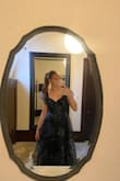 Wore this to a wedding this fall. Loved the dress. Got so many compliments. The shoulders were a little higher than I expected but still so cute. - Isabelle G.