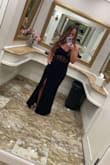 This dress is beautiful! Great quality and flattering. Probably the most compliments I ever got on a dress. I ordered the medium and exchanged it for a size up because it ran a little tight. - Alyssa V.