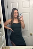 I wore this to a wedding! Fit true to size, stretchy material, I didn't need to constantly adjust it, and very flattering! - Catherine H.