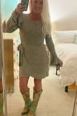 I wore this dress with floral embroidered cowgirl boots to a winery for a friend's birthday! It was the perfect transition from afternoon to early evening. - Marcy M.