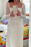 This dress had the best overall feel and fit. However, the sleeves kept falling off my shoulders. - Shari H.