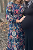 I got so many compliments on this dress! Not typically a style or pattern I would choose but it was perfect for the theme of my sister's baby shower. Based on other reviews, I sized down and the small fit perfectly. - Emily E.