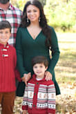 This sweater dress is just perfect! It has great stretch and is such a pretty color. It was perfect for our family photos. - Amanda R.