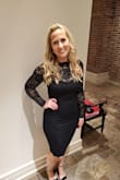 I purchased this dress for a fall wedding. Loved it! I'm 5'7" and 170, semi-athletic build (bigger arms and thighs). This dress was perfect for the event! Stretchy, breathable, comfortable. The lace had some give and wasn't itchy. I felt amazing all night in this dress. I vary between a medium and a large most times for Lulus dresses, I ordered both and went with the medium. It was a little tighter, but I preferred that look to the baggier look of the large. Great dress. I'm looking forward to wearing it again. - Jenna B.