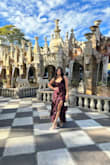 This dress fits exactly true to size, and it's beautiful. Velvet can sometimes look cheap, but this fabric doesn't. It looks and lays really [nice]. Adjustable straps are great. The slit is not too high. I got tons of compliments - Olivia M.
