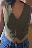 This top is so cute and fits me just right. It's a little looser on the bottom, but I like that it's not hugging my body. The top and color are exactly as pictured! - Chriselle T.